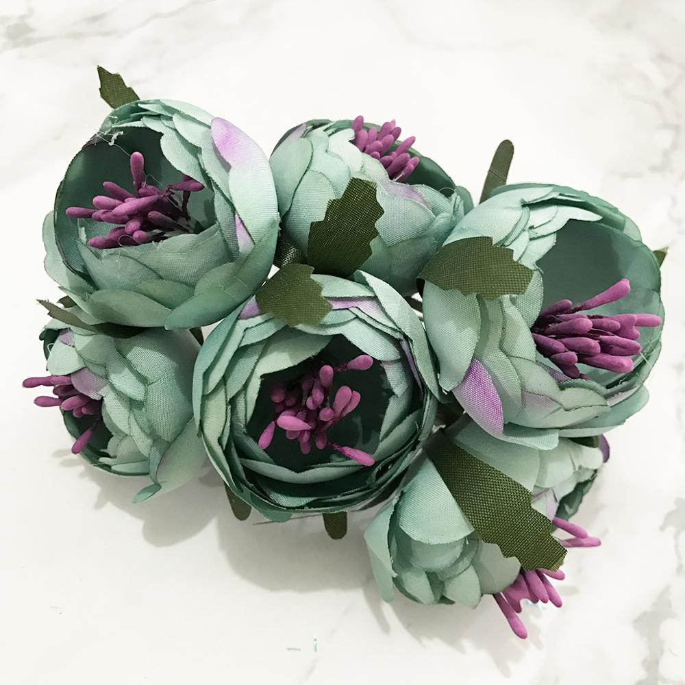 6/10/12/pcs Mix Blue Flower Ch - Christmas Wreath Fake incelemesi ve fiyatı