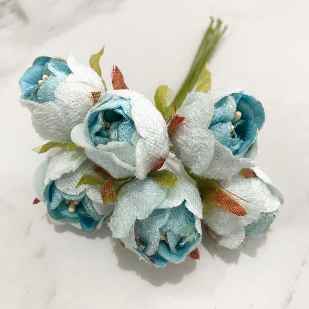 6/10/12/pcs Mix Blue Flower Ch - Christmas Wreath Fake incelemesi ve fiyatı