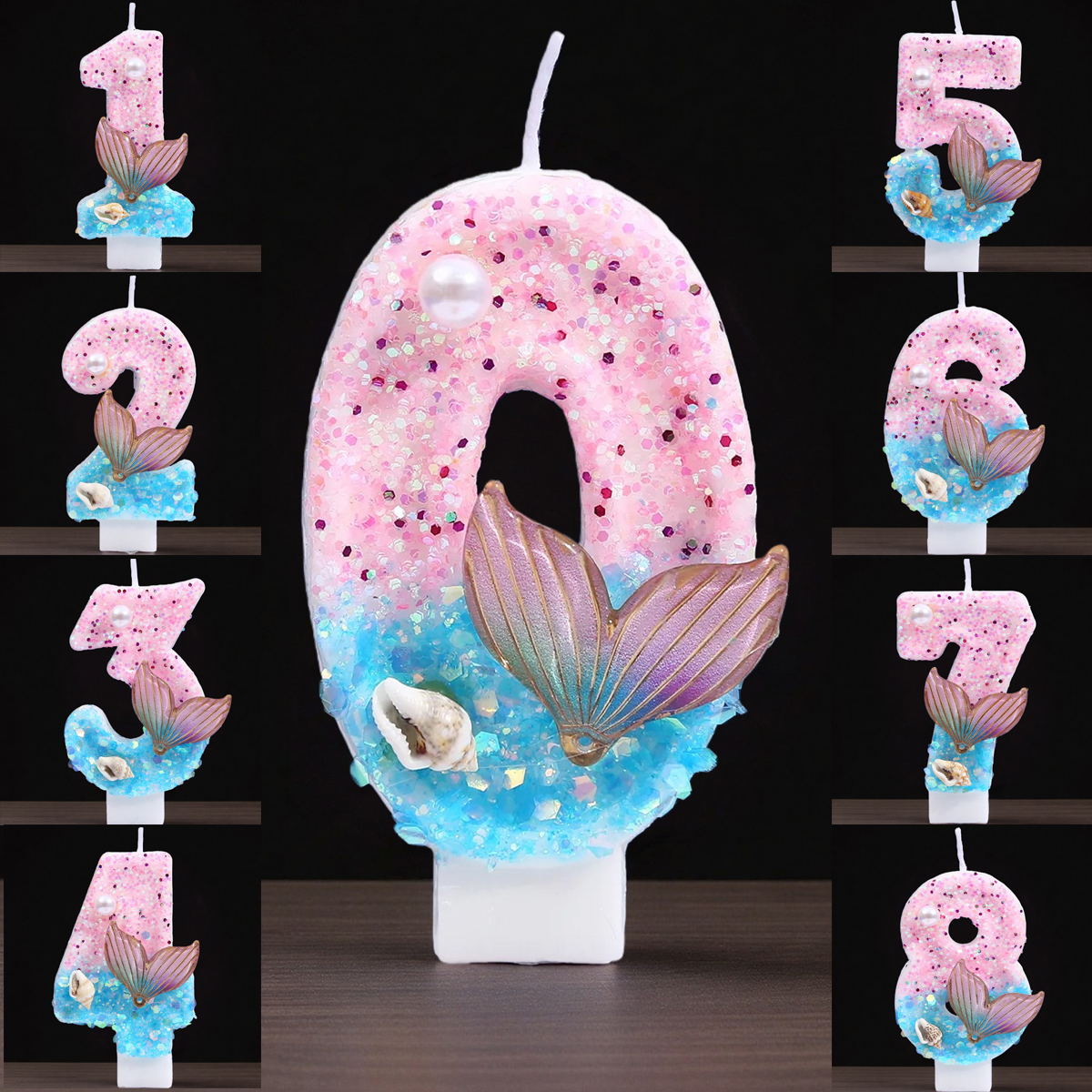 Gradient Blue Shell Pearl Crea - Holiday Candle Set incelemesi ve fiyatı