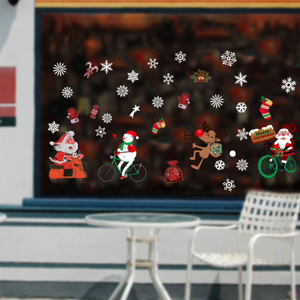 Window Winter Sticker Scene Ho - Snowflake Window Decal incelemesi ve fiyatı