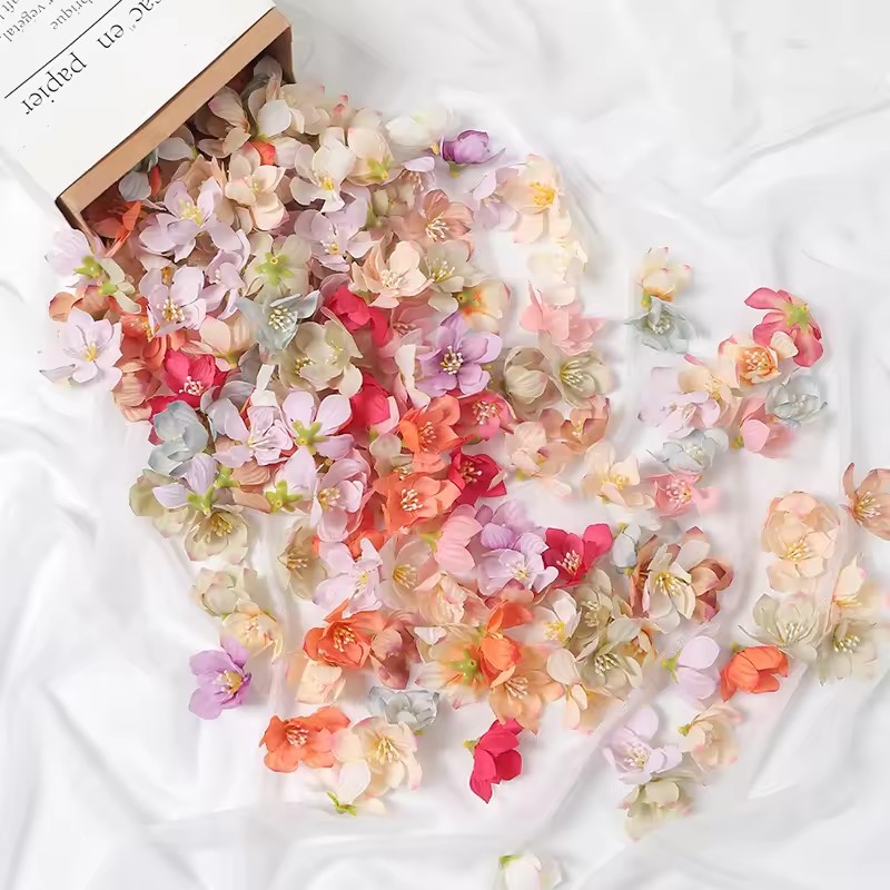 50Pcs 5cm Artificial Rose Flow - Christmas Wreath Fake incelemesi ve fiyatı