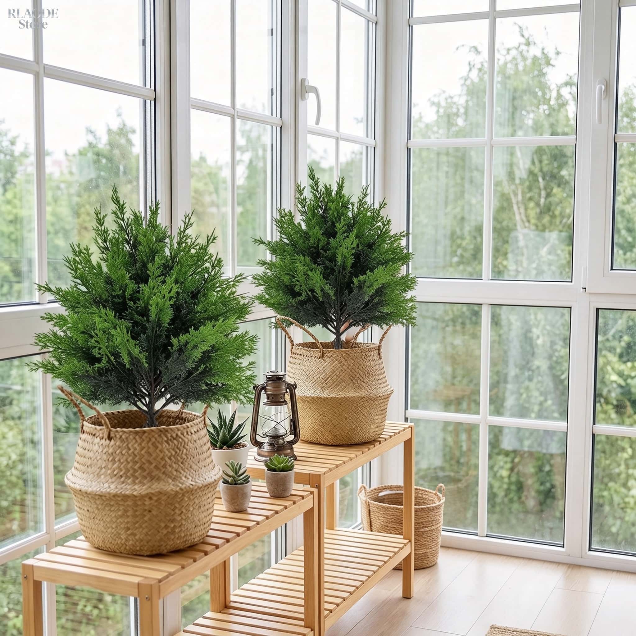 2pcs Outdoor Artificial Greene - Christmas Tree Artificial incelemesi ve fiyatı