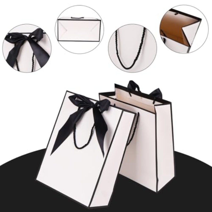 Gift Bags for Presents, 2 Pack - Ribbon Bow Gift incelemesi ve fiyatı