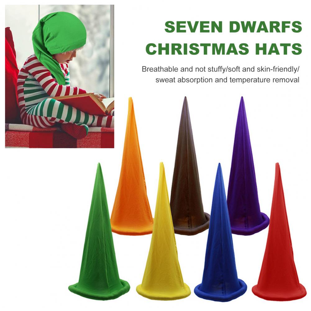 Dwarf Hat Caps Xmas Solid Colo - Elf Costume Christmas incelemesi ve fiyatı