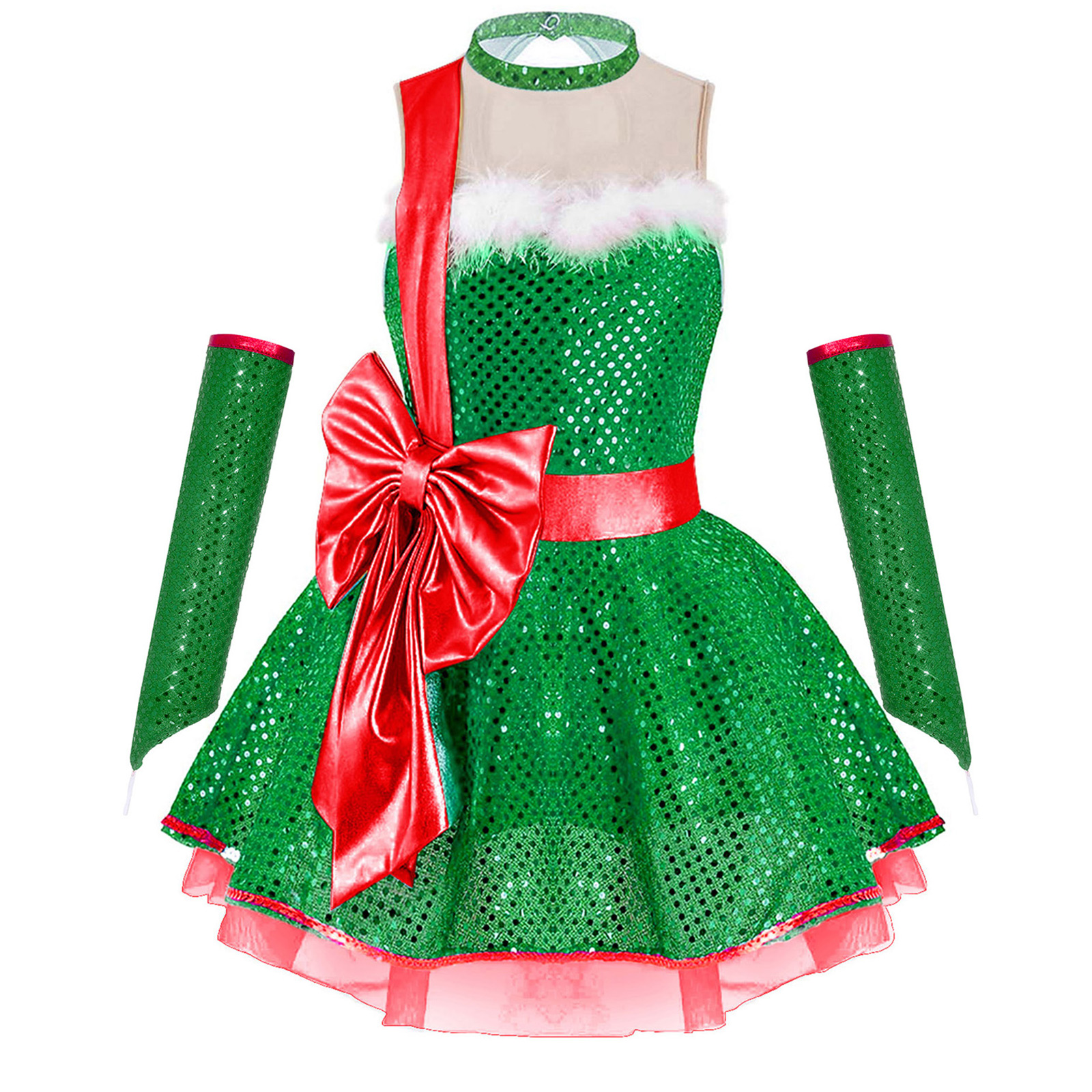 Teen Girls Christmas Sleeveles - Elf Costume Christmas incelemesi ve fiyatı