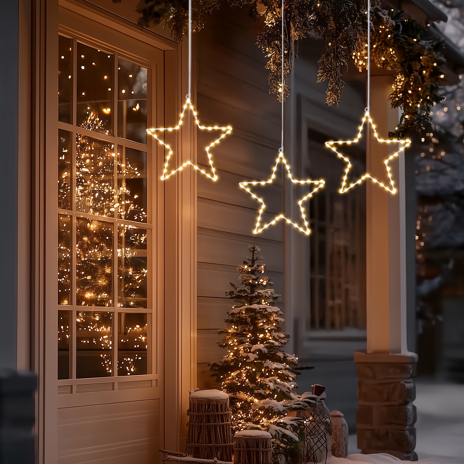6/3pcs Battery Operated Hangin - Christmas Lights Outdoor incelemesi ve fiyatı