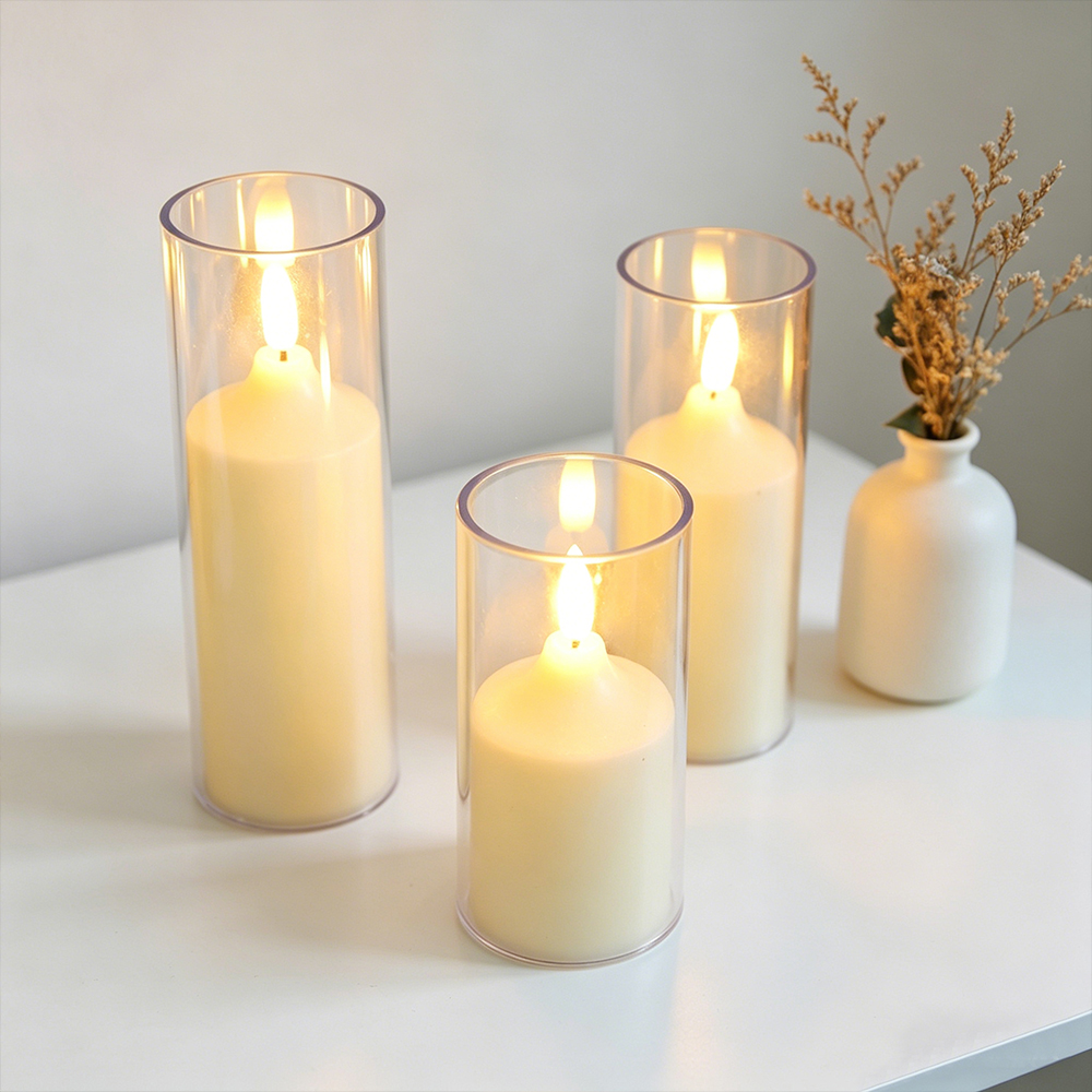 3pcs/ set LED Flameless Flicke - Holiday Candle Set incelemesi ve fiyatı