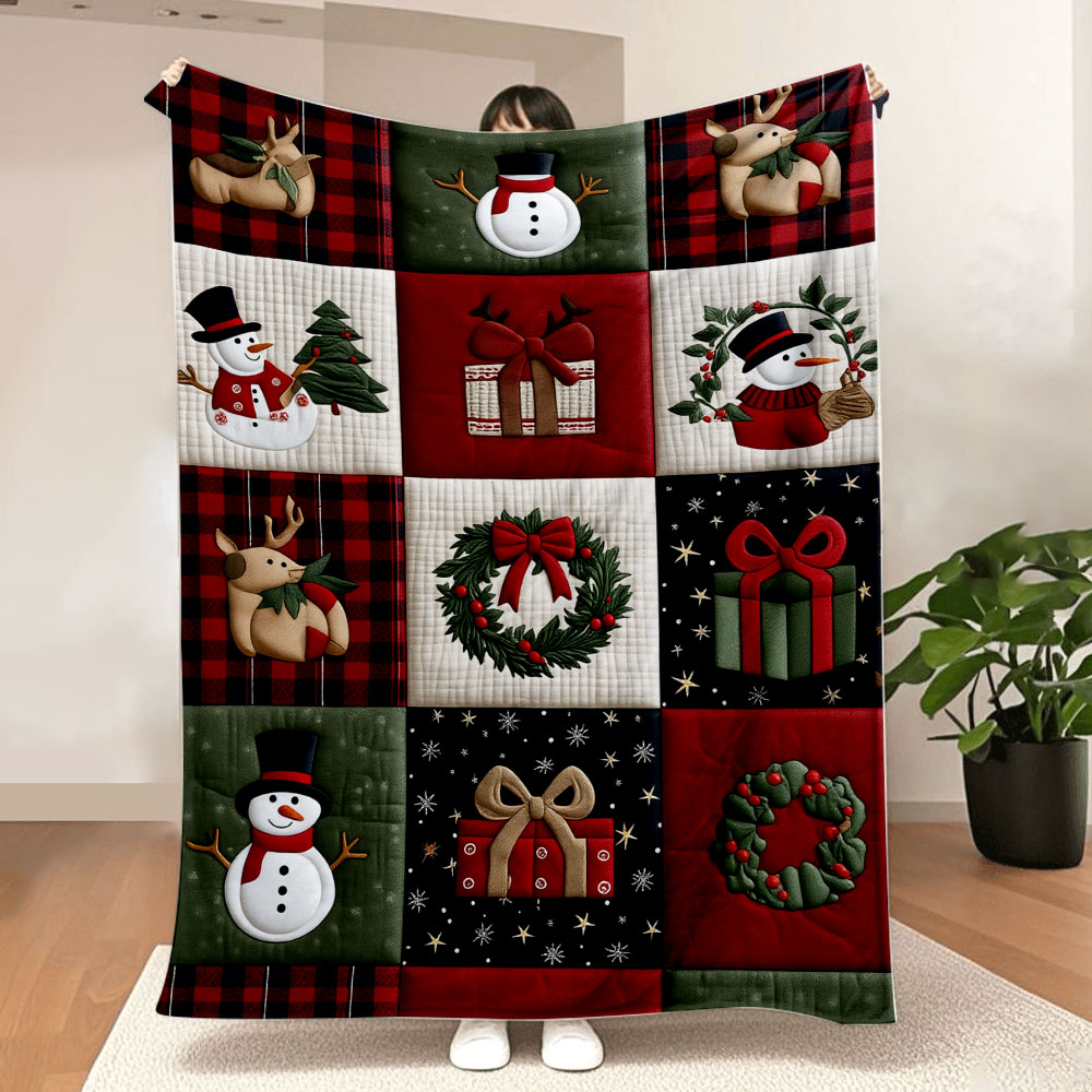 Christmas Quilt Patchwork Blan - Christmas Throw Blanket incelemesi ve fiyatı