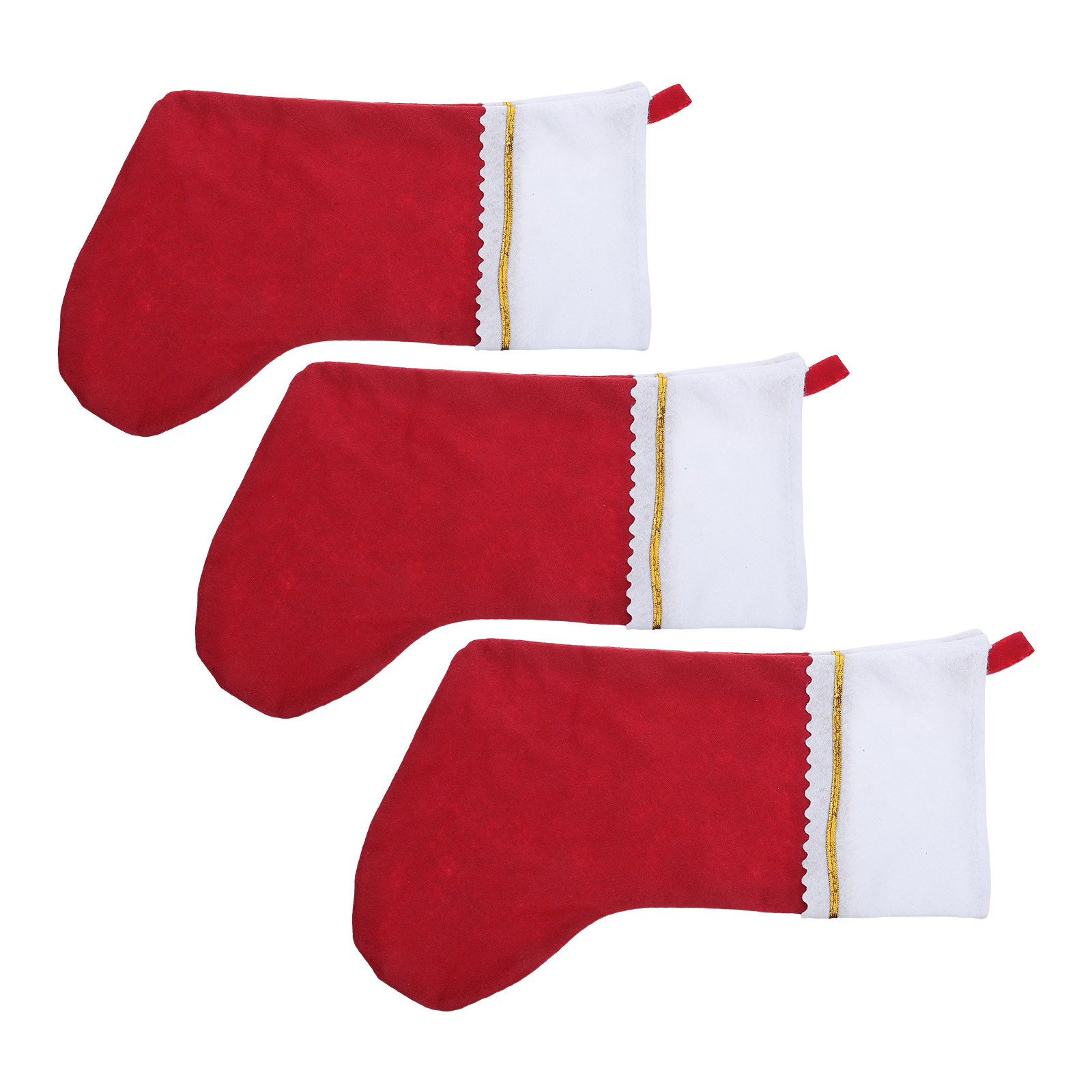 3Pcs Large Red and White Felt  - Christmas Stocking Hanging incelemesi ve fiyatı
