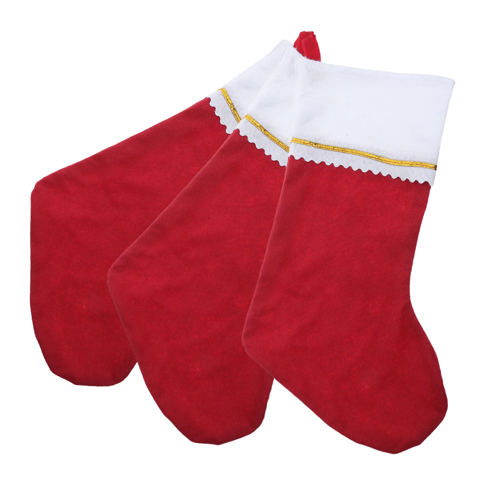 3Pcs Large Red and White Felt  - Christmas Stocking Hanging incelemesi ve fiyatı