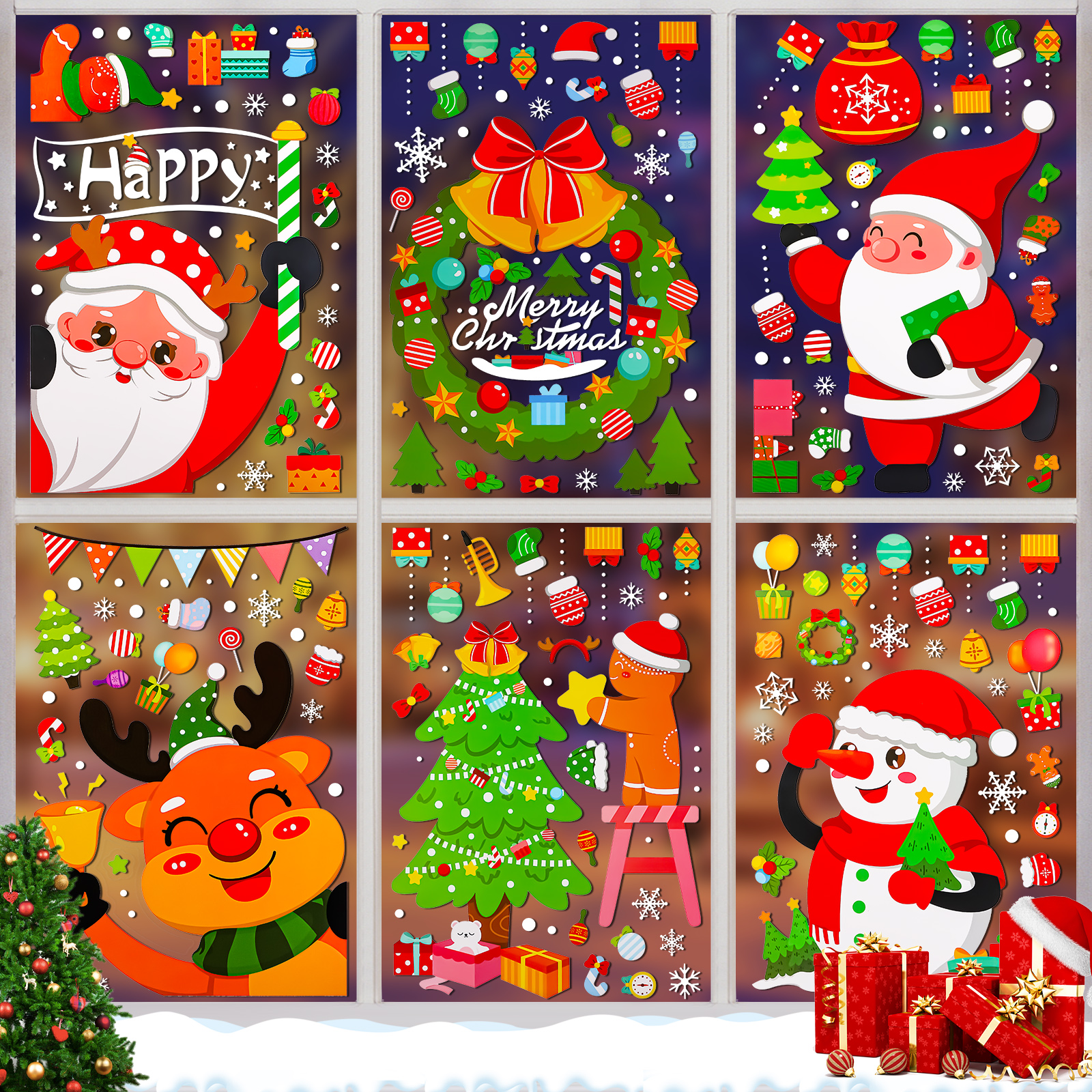 Removable Christmas PVC Static - Snowflake Window Decal incelemesi ve fiyatı