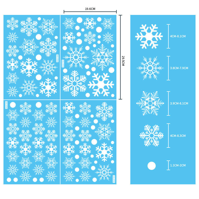Removable Christmas PVC Static - Snowflake Window Decal incelemesi ve fiyatı