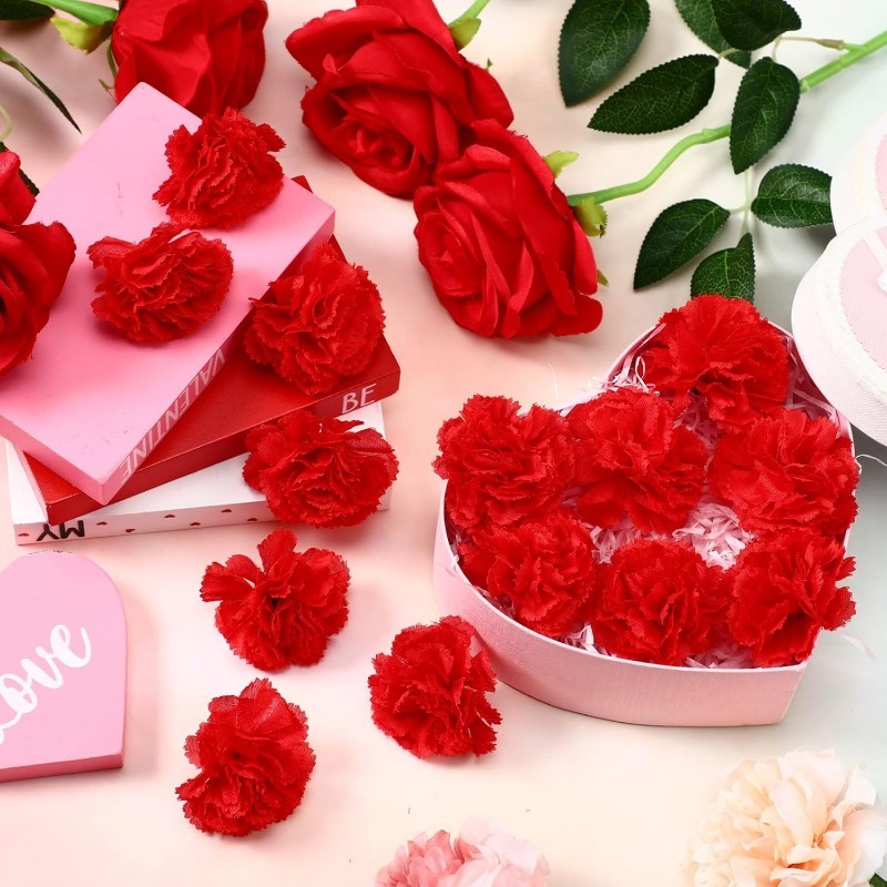 10/20Pcs Rose Artificial Flowe - Christmas Wreath Fake incelemesi ve fiyatı