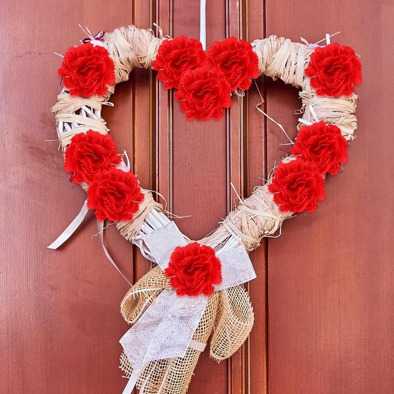 10/20Pcs Rose Artificial Flowe - Christmas Wreath Fake incelemesi ve fiyatı